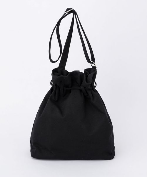 one after another NICE CLAUP（ワンアフターアナザーナイスクラップ）の「ロゴ入り巾着バッグ（ショルダーバッグ・レディース・オフホワイト/ブラック/アイボリー/パープル・FREE）」の14枚目の写真