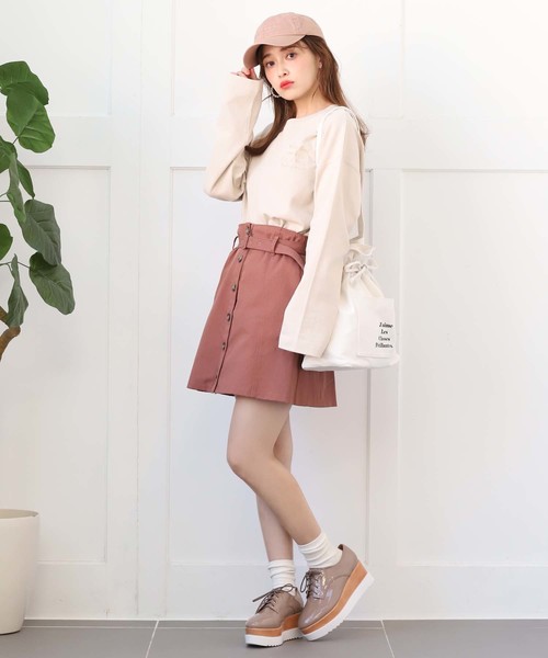 one after another NICE CLAUP（ワンアフターアナザーナイスクラップ）の「ロゴ入り巾着バッグ（ショルダーバッグ・レディース・オフホワイト/ブラック/アイボリー/パープル・FREE）」の17枚目の写真