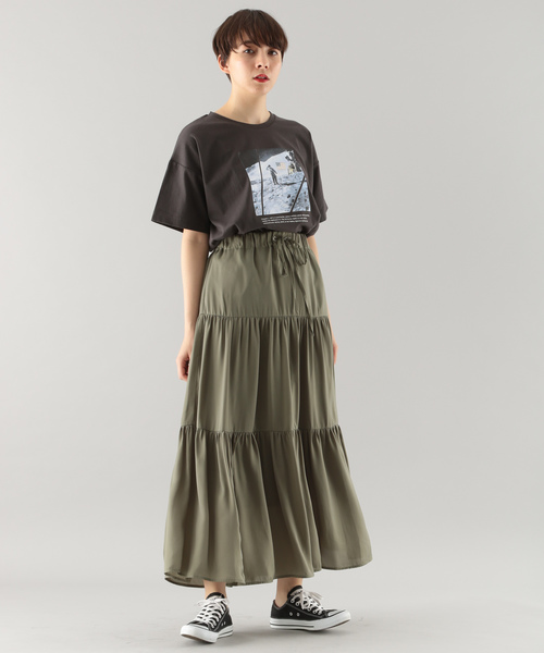 PAGEBOY（ページボーイ）の「NASAフォトTシャツ（Tシャツ/カットソー・レディース・オフホワイト/チャコール・FREE）」の3枚目の写真