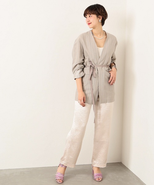 CITYSHOP(シティーショップ)の「ノーカラージャケット(ノーカラージャケット・レディース・ブラック/ライトグレー・38/36)」の4枚目の写真