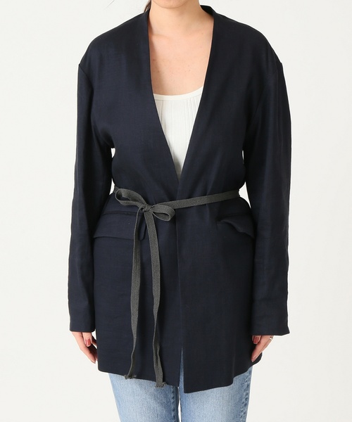 CITYSHOP(シティーショップ)の「ノーカラージャケット(ノーカラージャケット・レディース・ブラック/ライトグレー・38/36)」の6枚目の写真