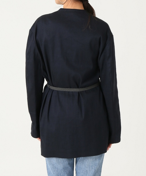 CITYSHOP(シティーショップ)の「ノーカラージャケット(ノーカラージャケット・レディース・ブラック/ライトグレー・38/36)」の8枚目の写真
