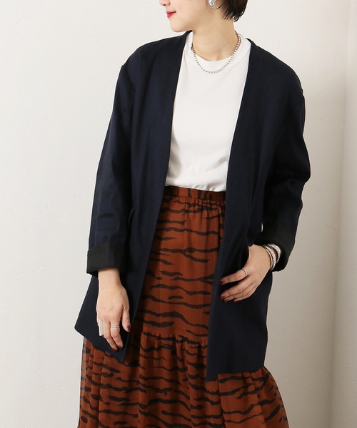 CITYSHOP(シティーショップ)の「ノーカラージャケット(ノーカラージャケット・レディース・ブラック/ライトグレー・38/36)」の15枚目の写真