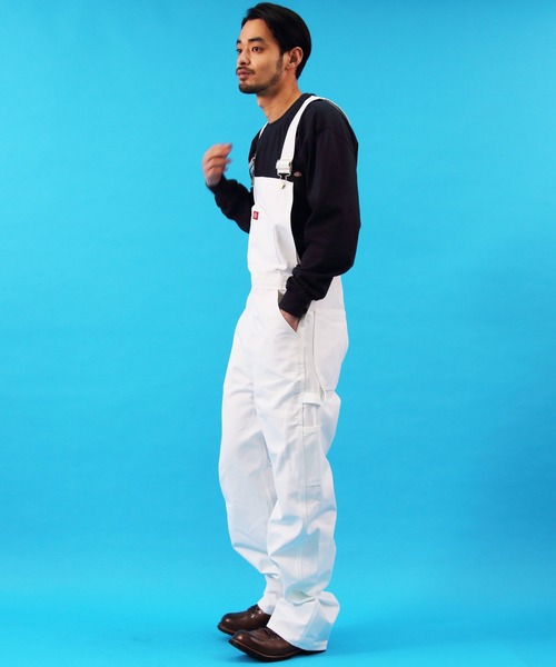 【新品】Dickies デニムオーバーオール　30inch ユニセックス Dickies オーバーオール サロペット デニムオーバーオール（ユニ