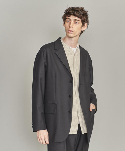 BEAUTY&YOUTH UNITED ARROWS（ビューティーアンドユースユナイテッドアローズ）の「BY TW サキソニー 3B ルーズジャケット（テーラードジャケット・メンズ・ブラック・S/M/L）」の9枚目の写真