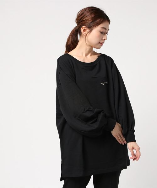 archives(アルシーヴ)の「刺繍ワンショルプルオーバー(Tシャツ/カットソー・レディース・ブラック/オフホワイト/モカ・MEDIUM)」の1枚目の写真