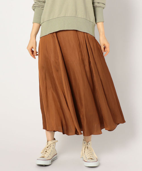 NOLLEY’S（ノーリーズ）の「割繊フレアスカート（スカート・レディース・アイボリー/ミント/キャメル・38/36）」の3枚目の写真