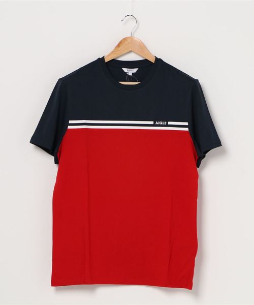 AIGLE（エーグル）の「【SIGNATURE】吸水速乾 ナレンド Tシャツ（Tシャツ/カットソー・メンズ・ダークネイビー/ホワイト/レッド/イエロー・LARGE/MEDIUM/X-LARGE/S）」の4枚目の写真