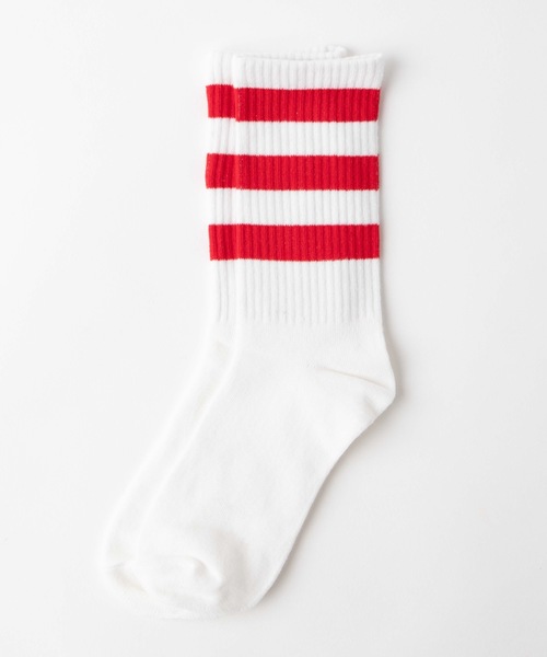 WEGO（ウィゴー）の「WEGO/カラーラインリブソックス（ソックス/靴下・レディース・ホワイト/ブラック/パープル/レッド/ピンク/イエロー/オレンジ/ブルー/グリーン・FREE）」の8枚目の写真