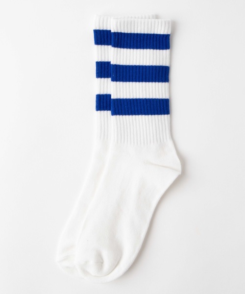 WEGO（ウィゴー）の「WEGO/カラーラインリブソックス（ソックス/靴下・レディース・ホワイト/ブラック/パープル/レッド/ピンク/イエロー/オレンジ/ブルー/グリーン・FREE）」の4枚目の写真