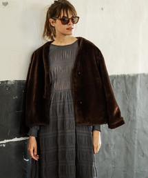 natural couture | お上品リッチエコファーコート(その他アウター)