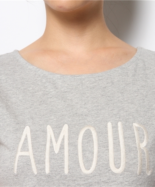 Chico（チコ）の「AMOUR刺繍T（Tシャツ/カットソー・レディース・ホワイト/グレー/ネイビー・FREE）」の7枚目の写真