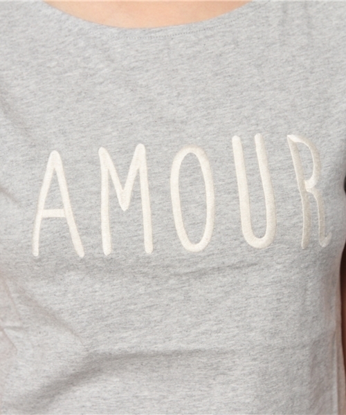 Chico（チコ）の「AMOUR刺繍T（Tシャツ/カットソー・レディース・ホワイト/グレー/ネイビー・FREE）」の9枚目の写真