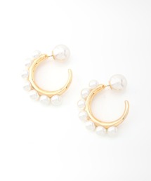 SLOBE パールフープピアス◆