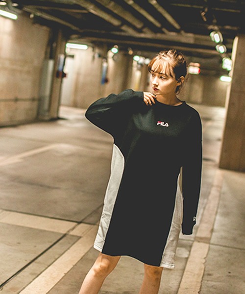 FILA(フィラ)の「【FILA/フィラ】スウェット ワンピース(ワンピース・レディース・ライトパープル/ホワイト/ブラック・M/L)」の10枚目の写真