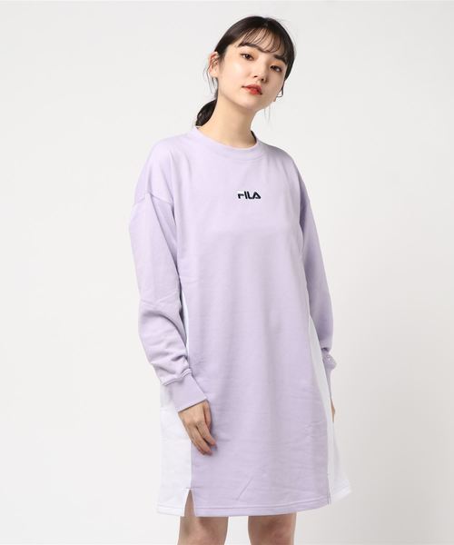 FILA(フィラ)の「【FILA/フィラ】スウェット ワンピース(ワンピース・レディース・ライトパープル/ホワイト/ブラック・M/L)」の8枚目の写真