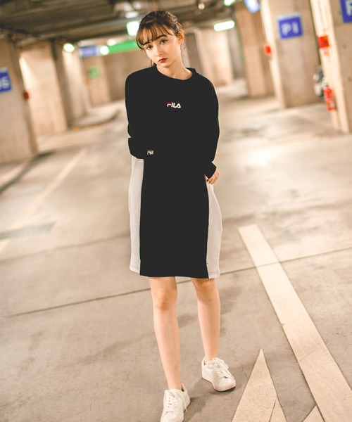FILA(フィラ)の「【FILA/フィラ】スウェット ワンピース(ワンピース・レディース・ライトパープル/ホワイト/ブラック・M/L)」の21枚目の写真