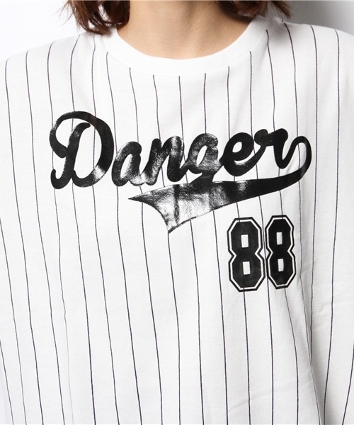 WEGO(ウィゴー)の「WEGO/ストライプロゴスウェット(スウェット・レディース・オフホワイト/ブラック/杢グレー/ネイビー・FREE)」の11枚目の写真