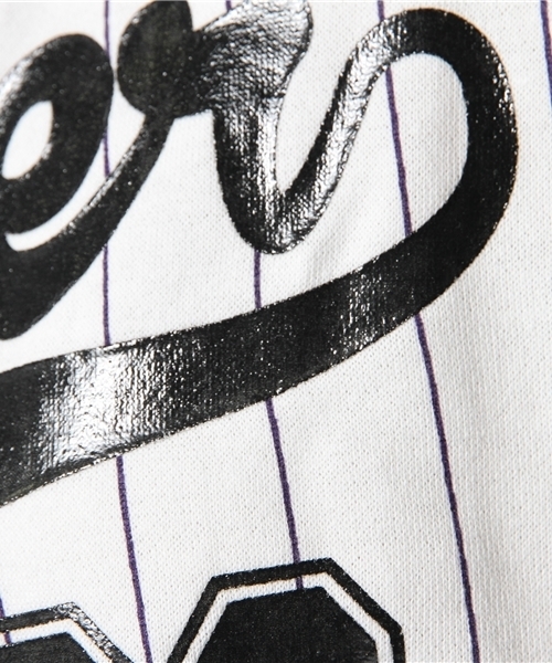 WEGO(ウィゴー)の「WEGO/ストライプロゴスウェット(スウェット・レディース・オフホワイト/ブラック/杢グレー/ネイビー・FREE)」の5枚目の写真