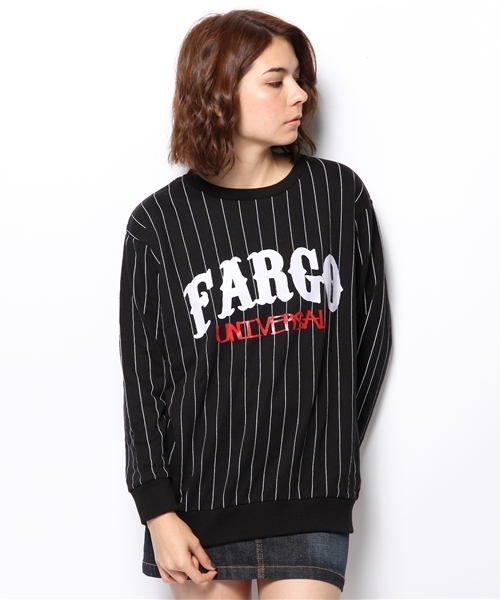 WEGO(ウィゴー)の「WEGO/ストライプロゴスウェット(スウェット・レディース・オフホワイト/ブラック/杢グレー/ネイビー・FREE)」の15枚目の写真