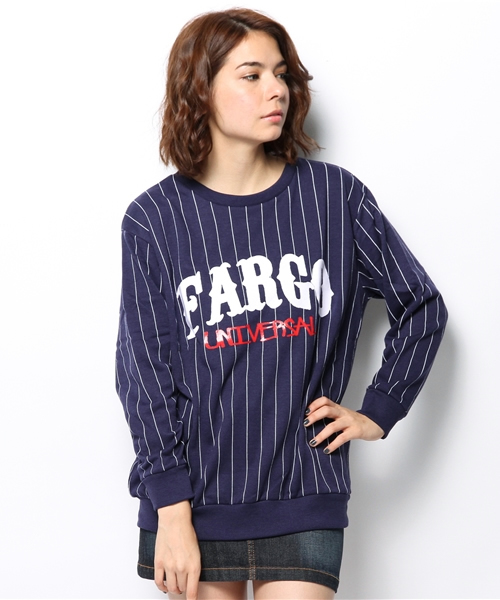 WEGO(ウィゴー)の「WEGO/ストライプロゴスウェット(スウェット・レディース・オフホワイト/ブラック/杢グレー/ネイビー・FREE)」の13枚目の写真