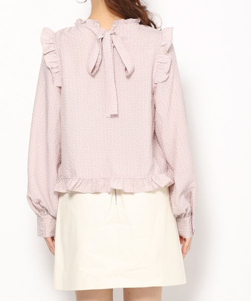 Heather（ヘザー）の「ドットフリルブラウス　872142（シャツ/ブラウス・レディース・ホワイト系その他/ブラック系その他/パープル系その他・FREE）」の8枚目の写真