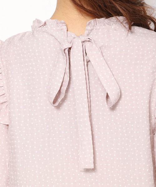 Heather（ヘザー）の「ドットフリルブラウス　872142（シャツ/ブラウス・レディース・ホワイト系その他/ブラック系その他/パープル系その他・FREE）」の6枚目の写真