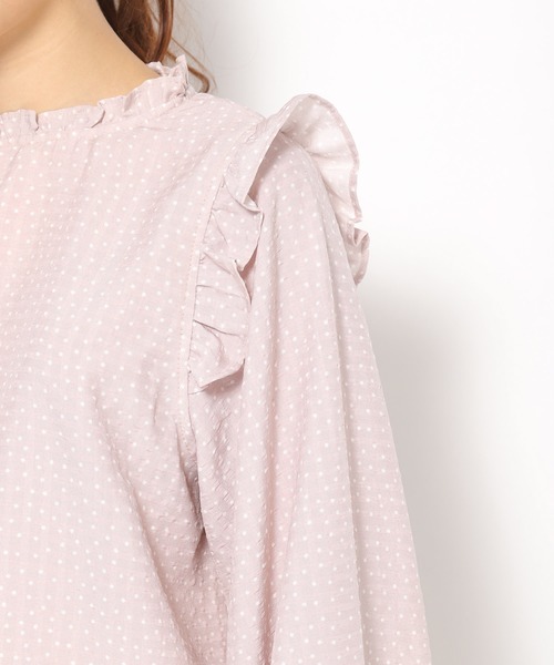 Heather（ヘザー）の「ドットフリルブラウス　872142（シャツ/ブラウス・レディース・ホワイト系その他/ブラック系その他/パープル系その他・FREE）」の5枚目の写真
