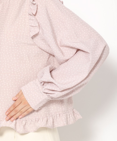 Heather（ヘザー）の「ドットフリルブラウス　872142（シャツ/ブラウス・レディース・ホワイト系その他/ブラック系その他/パープル系その他・FREE）」の7枚目の写真