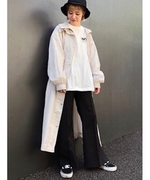 ロングフーデッドコート