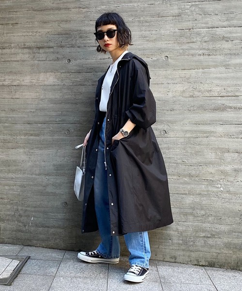 PAGEBOY（ページボーイ）の「ロングフーデッドコート（ダウンジャケット/コート・レディース・ブラック/グレイッシュベージュ・FREE）」の19枚目の写真