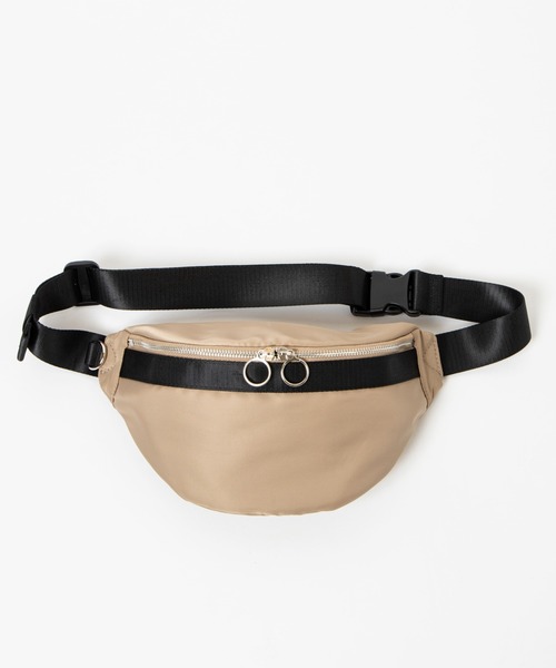 WEGO(ウィゴー)の「WEGO/リングポイントフェイクレザーウエストバッグ(ボディバッグ/ウエストポーチ・メンズ・ホワイト/ブラック/その他1/その他2/ライトパープル/ブラック系その他/ベージュ系その他・FREE)」の1枚目の写真