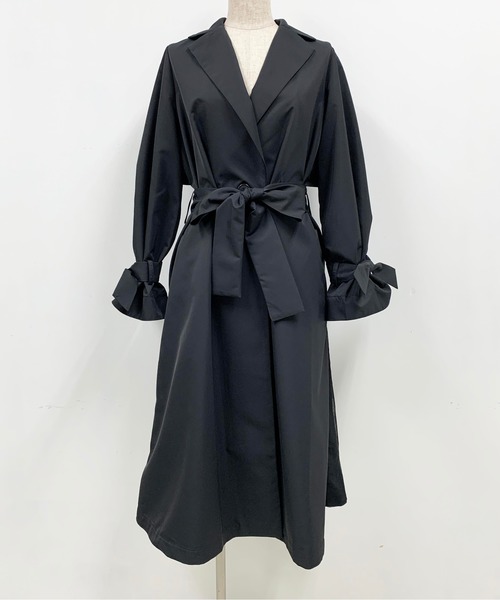 PICCIN(ピッチン)の「バックチュールドレスコート(トレンチコート・レディース・ブラック/ベージュ/キャメル・M)」の19枚目の写真