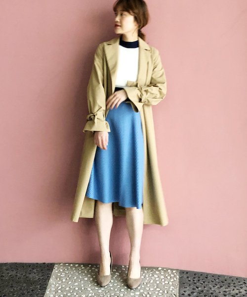 PICCIN(ピッチン)の「バックチュールドレスコート(トレンチコート・レディース・ブラック/ベージュ/キャメル・M)」の20枚目の写真