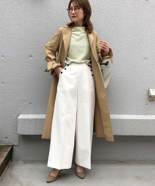 PICCIN(ピッチン)の「バックチュールドレスコート(トレンチコート・レディース・ブラック/ベージュ/キャメル・M)」の22枚目の写真