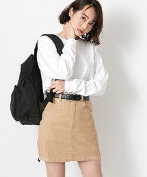 コールコーデュロイミニスカート
