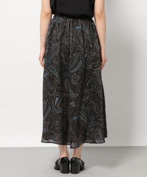 PAGEBOY（ページボーイ）の「シアーペイズリーフレアスカート（スカート・レディース・ブラック/オフホワイト・FREE）」の8枚目の写真