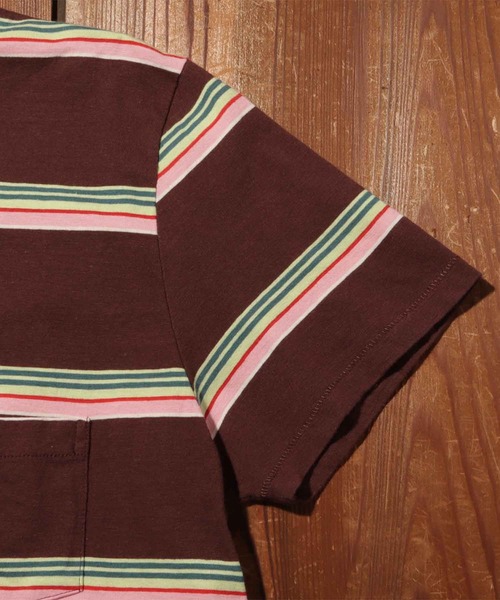 Levi's(リーバイス)の「LEVI'S(R) VINTAGE CLOTHING 1960'S カジュアルストライプTシャツ BROWN MULTI(Tシャツ/カットソー・メンズ・マルチ・S/XL/L/M)」の6枚目の写真