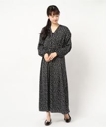 AMERICAN HOLIC | ウエスト切り替えVネックマキシワンピース(ワンピース)