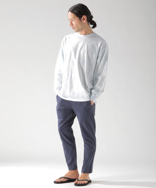 BAYFLOW(ベイフロー)の「ストレッチリネンアンクルパンツ(その他パンツ・メンズ・ピンク/ベージュ/ネイビー/カーキ・MEDIUM/LARGE/SMALL)」の19枚目の写真