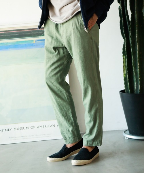 BAYFLOW(ベイフロー)の「ストレッチリネンアンクルパンツ(その他パンツ・メンズ・ピンク/ベージュ/ネイビー/カーキ・MEDIUM/LARGE/SMALL)」の8枚目の写真