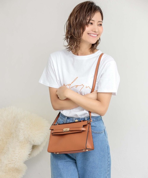 Edit Sheen（エディットシーン）の「フロントミニベルトショルダーM（ショルダーバッグ・レディース・グレイッシュベージュ/ブラウン系その他/ブラック・FREE）」の11枚目の写真