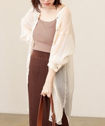 natural couture | バンドカラーキラッとシアーシャツ(シャツ/ブラウス)