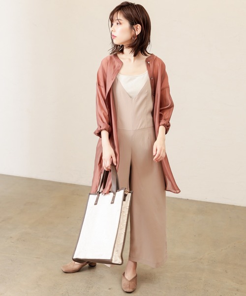 natural couture（ナチュラルクチュール）の「バンドカラーキラッとシアーシャツ（シャツ/ブラウス・レディース・ホワイト/ブルー/モカ/レンガ・FREE）」の15枚目の写真