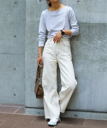 フライスボートネックロンT