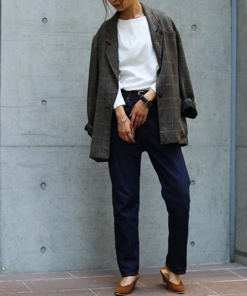 Fashion Letter（ファッションレター）の「フライスボートネックロンT（Tシャツ/カットソー・レディース・チャコールグレー/ライトグレー/ネイビー/カーキ/マジェンタ/杢グレー/グレイッシュベージュ/オフホワイト/ブラック・LL/3L/4L/L/M）」の14枚目の写真