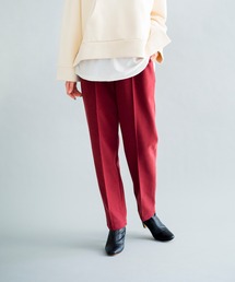 prose verse | 美シルエット ウエストゴム仕様 あったか起毛センタープレスパンツ 起毛テーパードパンツ ストレッチパンツ(その他パンツ)