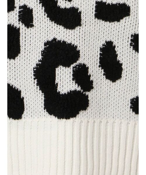 EMODA（エモダ）の「レオパターンニットトップ（ニット/セーター・レディース・ホワイト/ブラック/ベージュ・FREE）」の17枚目の写真