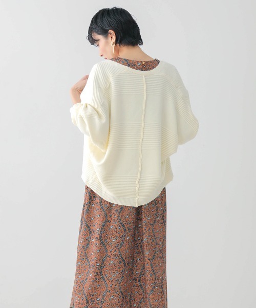 Bou Jeloud（ブージュルード）の「ドルマンマシュマロカーディガン（カーディガン/ボレロ・レディース・ブラック/オフホワイト/ブルー・FREE）」の14枚目の写真