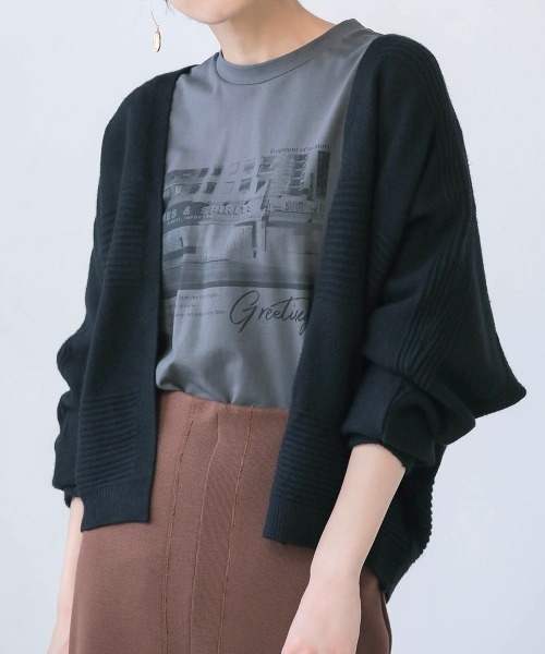 Bou Jeloud（ブージュルード）の「ドルマンマシュマロカーディガン（カーディガン/ボレロ・レディース・ブラック/オフホワイト/ブルー・FREE）」の16枚目の写真